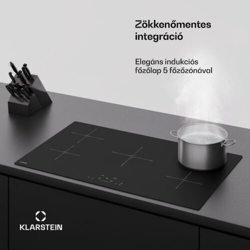 Klarstein PowerGlide indukciós főzőlap | karcálló felület | 5 főzőzóna | 9800 W | 90 cm - Image 2