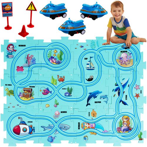 Kruzzel Oktató Puzzle Pálya – 25 darabos kreatív tanulójáték (WNDR24851)