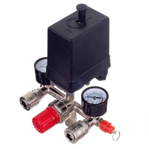 Nyomáskapcsoló nyomásszabályzóval és 2 db nyomásmérővel 400V 1/2" Technic PL-400 - Image 2