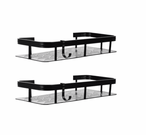 Ruhhy 2 részes rozsdamentes acél fürdőszobai polc szett – 30 × 13 × 5 cm (WNDR23170)