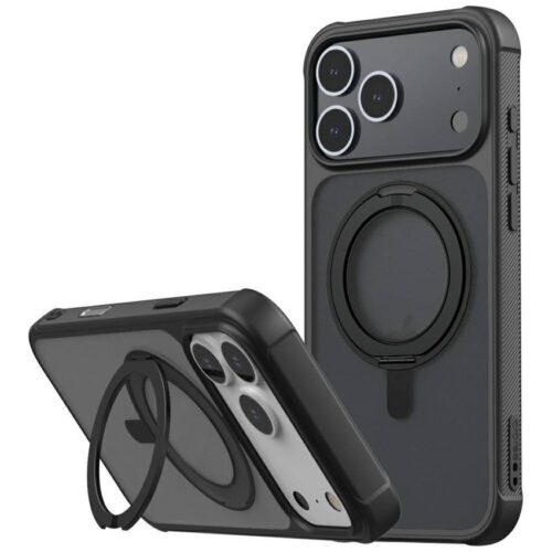 Araree Duple M Stand MagSafe tok iPhone 17 Pro Max-hoz fekete