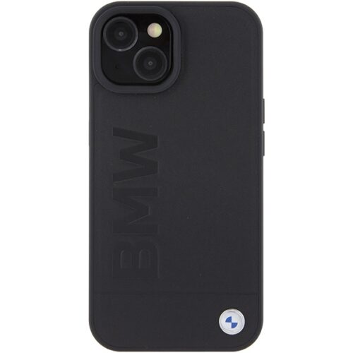 BMW BMHCP15MSLLBK iPhone 15 Plus 6.7" fekete bőr Hot Stamp tok - Image 2