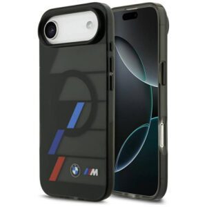 BMW M IML fém gombok trikolor vonalak MagSafe Case iPhone Air fekete