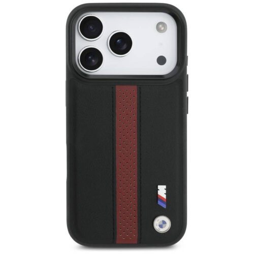 BMW M perforált csíkos logóval ellátott tok MagSafe iPhone 17 Pro-hoz piros - Image 2