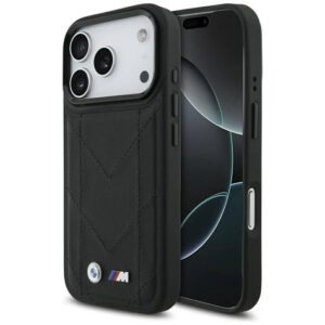 BMW M steppelt logóval ellátott tok MagSafe iPhone 17 Pro készülékhez fekete