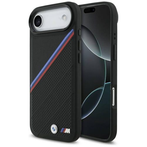 BMW M trikolor fém logó MagSafe tok iPhone Airhez Fekete