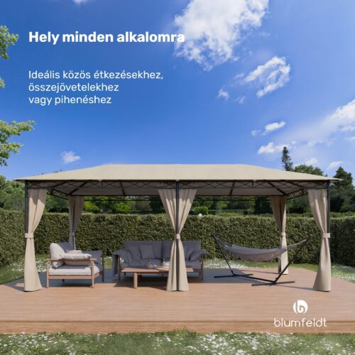 Blumfeldt Mondo 3x6 pavilon fémkerettel és 4 oldalfallal - Image 4