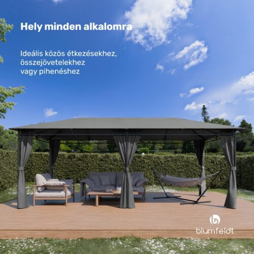 Blumfeldt Mondo 3x6 pavilon fémkerettel és 4 oldalfallal - Image 4