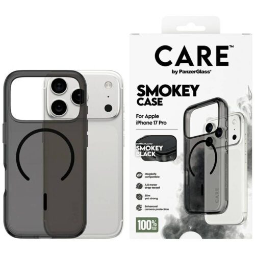 CARE by PanzerGlass Zászlóshajó Urban Explorer tok fekete színben MagSafe iPhone 17 Pro füsthöz
