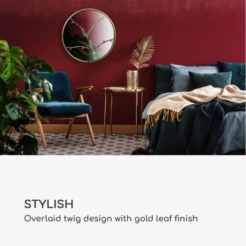 Casa Chic Berkeley Fali tükör fém kerettel kerek Ø 80 cm ágas kivitelben - Image 2