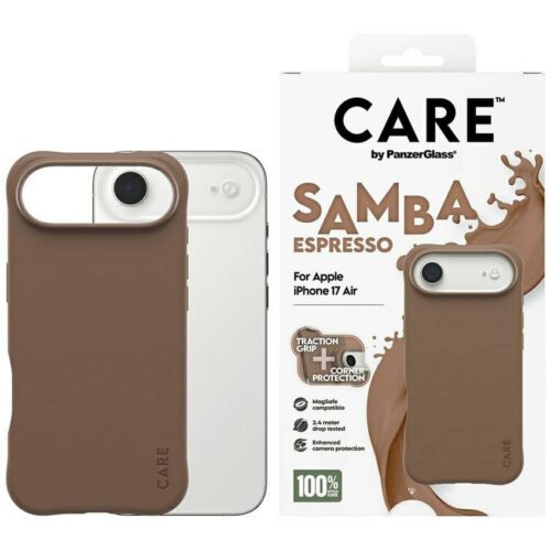 Case CARE by PanzerGlass Divatos Samba MagSafe iPhone Air espresso tok iPhone Airhez
