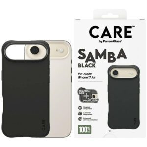 Case CARE by PanzerGlass Divatos Samba MagSafe iPhone Air készülékhez fekete