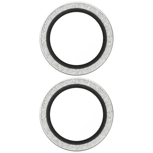Edzett üveg lencsevédő PanzerGlass Hoops Glitter az iPhone 17 / 16 / 16 Plus ezüsthöz - Image 2