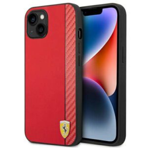 Ferrari FEHCP14MAXRE iPhone 14 Plus 6.7" piros keménytok Carbon