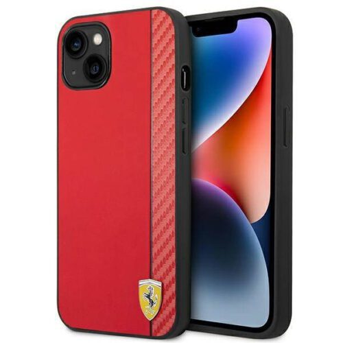 Ferrari FEHCP14MAXRE iPhone 14 Plus 6.7" piros keménytok Carbon
