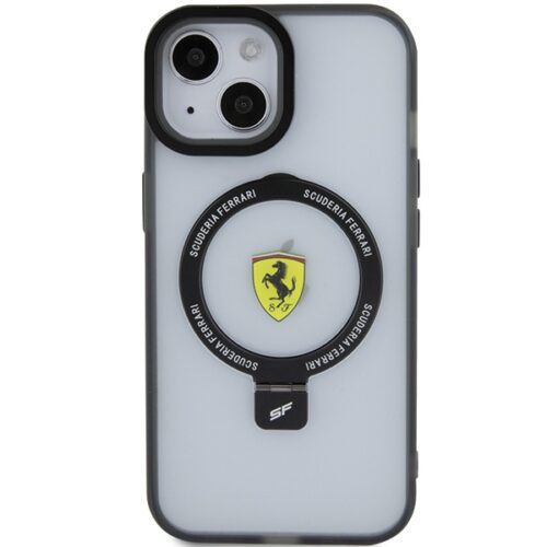 Ferrari FEHMP15MUSCAK iPhone 15 Plus 6.7" fekete keménytok gyűrűs állvány 2023 Collection MagSafe - Image 2