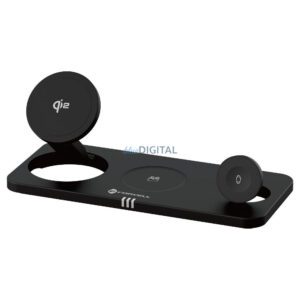 Forcell F-004 F-Energy MagNetix 3-az-1-ben vezeték nélküli töltőállomás 20.5W Qi2 - fekete