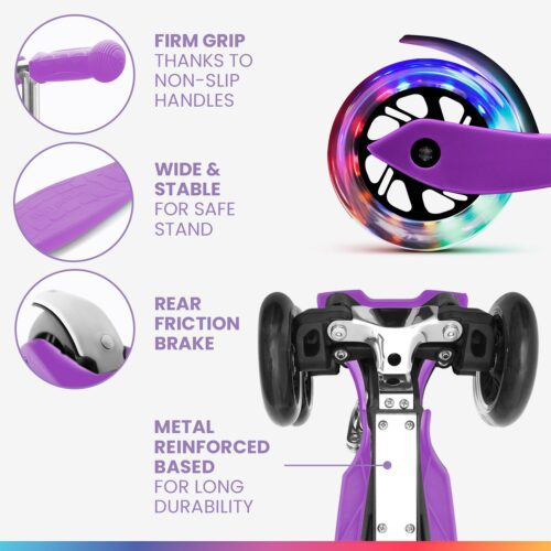 Fun pro ONE gyermek roller 3-6 éves korig LED kerekek összecsukható 50 kg-ig állítható magasságú - Image 2