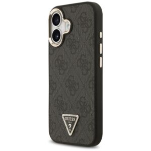 GUESS tok IPHONE 17 kompatibilis MagSafe GUHMP17SP4GTDGMK (4G PU W / háromszög logó) arany fekete