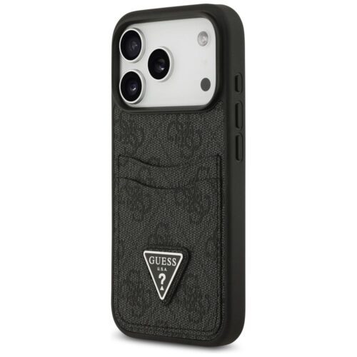 GUESS tok az IPHONE 17 Pro készülékhez GUHCP17LP4TPK (4G dupla kártya háromszög) fekete