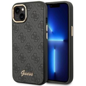Guess GUHCP14MHG4SHK iPhone 14 Plus 6.7" fekete keménytok 4G Vintage arany logóval