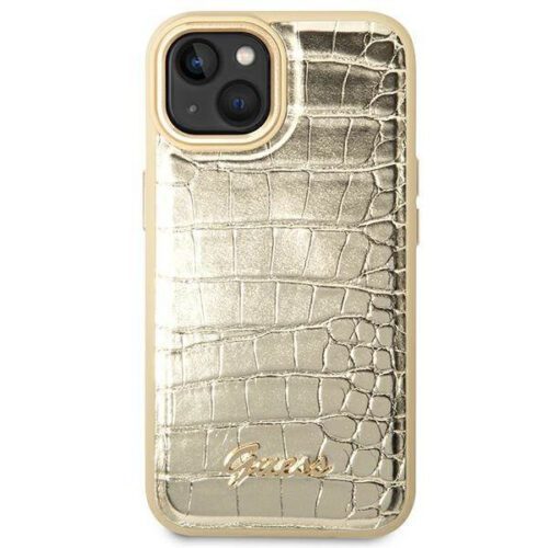 Guess GUHCP14MHGCRHD iPhone 14 Plus 6.7" arany keménytok Croco kollekció - Image 2