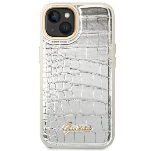 Guess GUHCP14MHGCRHS iPhone 14 Plus 6.7" ezüst keménytok Croco kollekció - Image 2