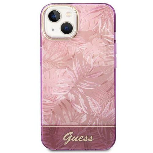 Guess GUHCP14MHGGJGHP iPhone 14 Plus 6.7" rózsaszín keménytok Jungle kollekció - Image 2