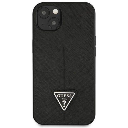 Guess GUHCP14MPSATLK iPhone 14 Plus 6.7" fekete keménytok SaffianoTriangle Logó - Image 2