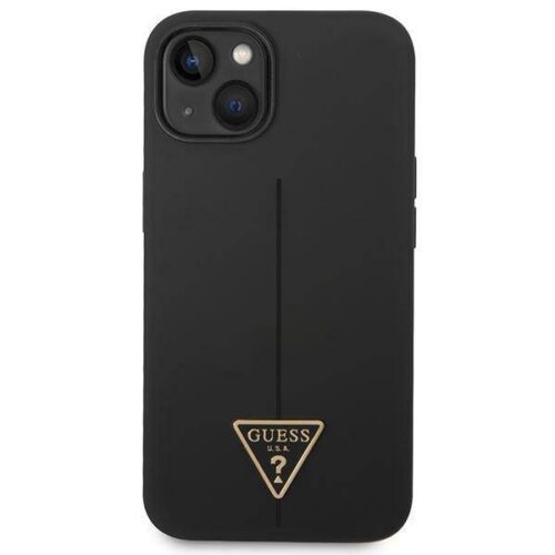 Guess GUHCP14MSLTGK iPhone 14 Plus 6.7" fekete keménytok szilikon háromszög - Image 2