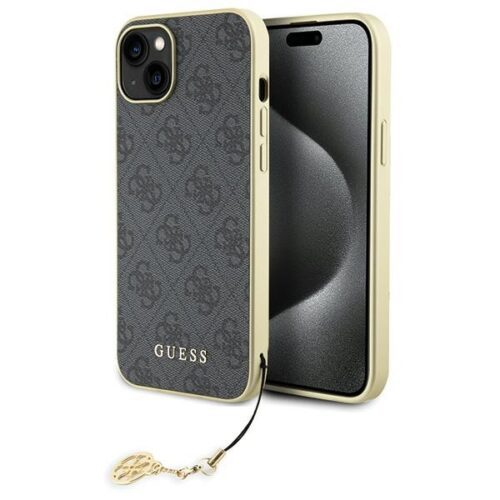 Guess GUHCP15MGF4GGR iPhone 15 Plus 6.7" szürke keménytok Charms kollekció