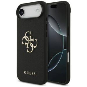 Guess szemcsés Big 4G & Classic Logo tok iPhone Air fekete