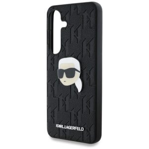 KARL LAGERFELD LEATHER MONOGRAM PIN LOGO KARL HEAD szilikon telefonvédő (ütésállóság