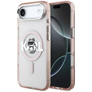 Karl Lagerfeld IML IML Choupette Sketch Logo MagSafe tok iPhone Air rózsaszínhez