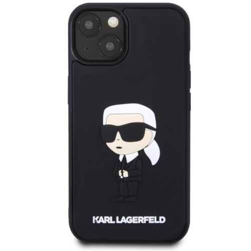 Karl Lagerfeld KLHCP14M3DRKINK iPhone 14 Plus 6.7" fekete keménytok gumi ikonikus 3D - Image 2