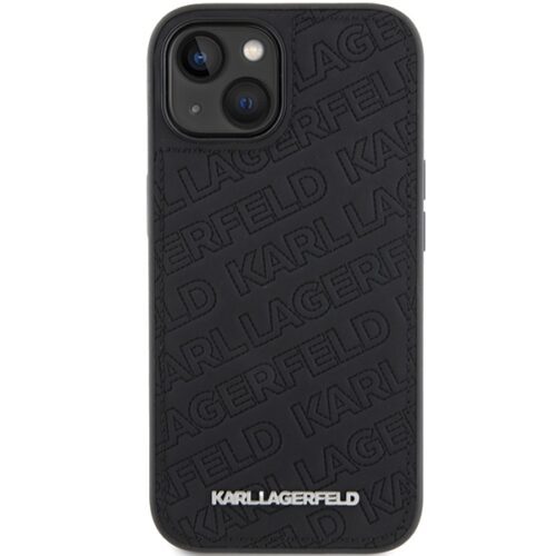 Karl Lagerfeld KLHCP15MPQKPMK iPhone 15 Plus 6.7" fekete keménytok steppelt K minta - Image 2