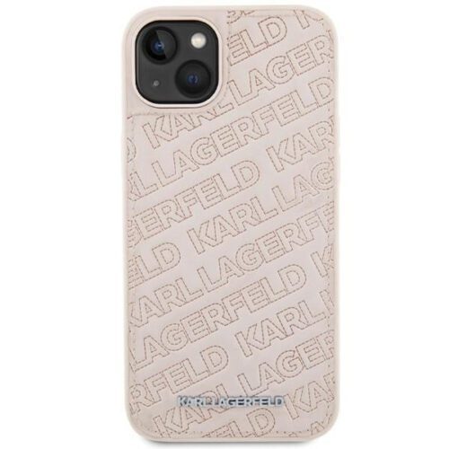 Karl Lagerfeld KLHCP15MPQKPMP iPhone 15 Plus 6.7" rózsaszín keménytok steppelt K minta - Image 2