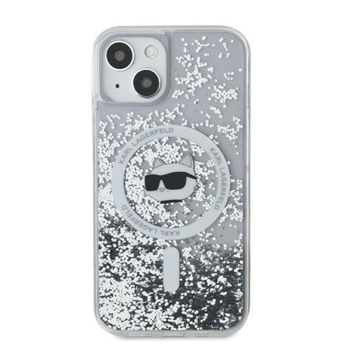 Karl Lagerfeld KLHMP15MLGCHSGH Liquid Glitter Choupette Head MagSafe-kompatibilis tok iPhone 15 Plus - átlátszó - Image 2