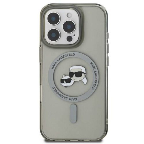 Karl Lagerfeld KLHMP16XHLSKCK iPhone 16 Pro Max 6.9" fekete keménytok IML fém Karl&Choupette H - Image 2