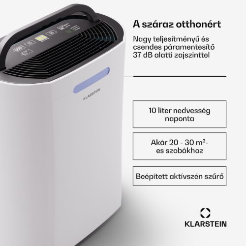 Klarstein AeroDry 10 Páramentesítő 165 W 10l/n 135m³/h 20-30m² DrySelect 37dB - Image 4