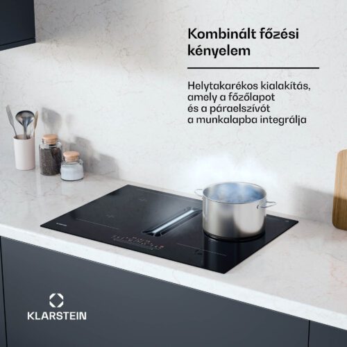 indukciós tűzhely + DownAir-páraelszívó