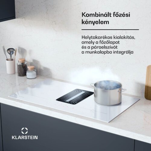 indukciós tűzhely + DownAir-páraelszívó