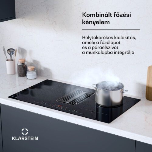 Indukciós főzőlap beépített páraelszívóval