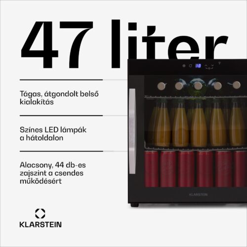 Klarstein Coachella 50 Onyx Hűtő 47 liters WiFi funkció Háttérvilágítás - Image 4