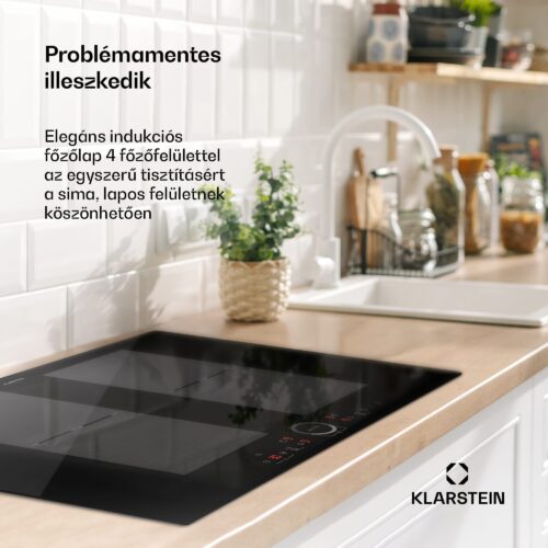 Klarstein Delicatessa 77 Flex beépíthető indukciós főzőlap 4 zóna 7000 W üvegkerámia - Image 4