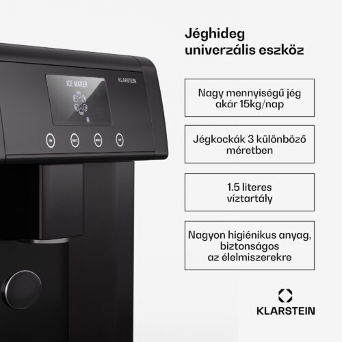 Klarstein Eiszeit rozsdamentes acél jégkocka készítő 3 jégkocka méret ezüst - Image 4