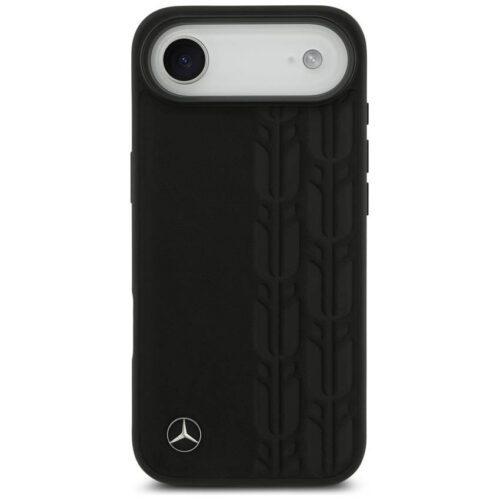 Mercedes Leather Laurel Leaves MagSafe tok iPhone Airhez Fekete - Image 2