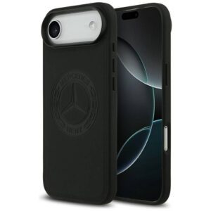 Mercedes Leather Vintage Logo MagSafe tok iPhone Air fekete bőrhöz