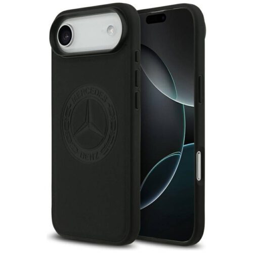 Mercedes Leather Vintage Logo MagSafe tok iPhone Air fekete bőrhöz