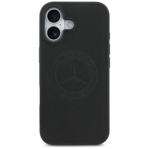 Mercedes bőr vintage logós MagSafe tok iPhone 17 fekete - Image 2